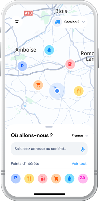 Application GPS Camion Android et IOS
